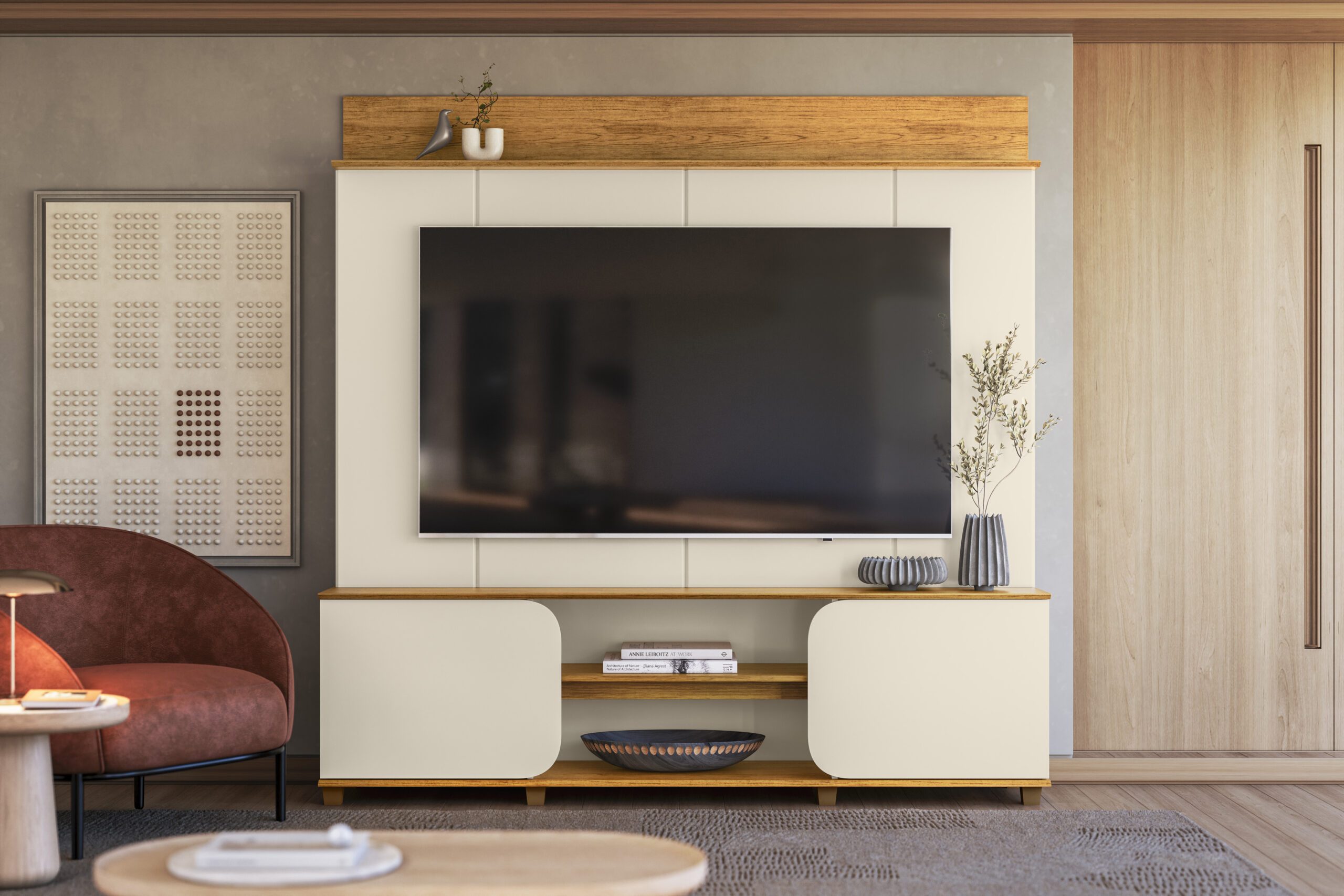 Mobler - Home Itapema - Canela e Off White - Ambiente